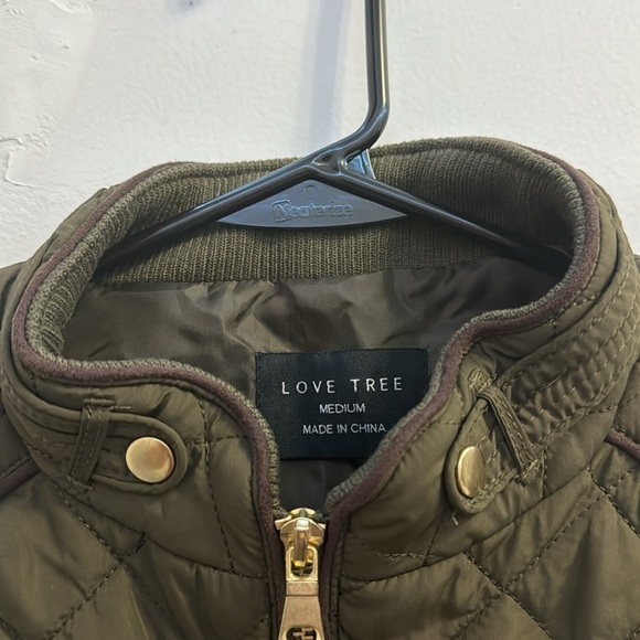 Love Tree Green Quilted Vest M - Picture 2 of 4